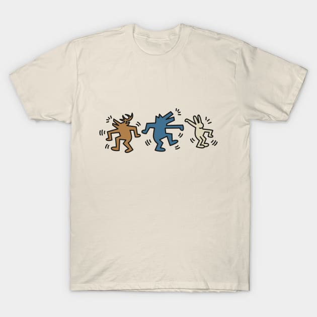 Dancing with the beasts T-Shirt by pteridium_